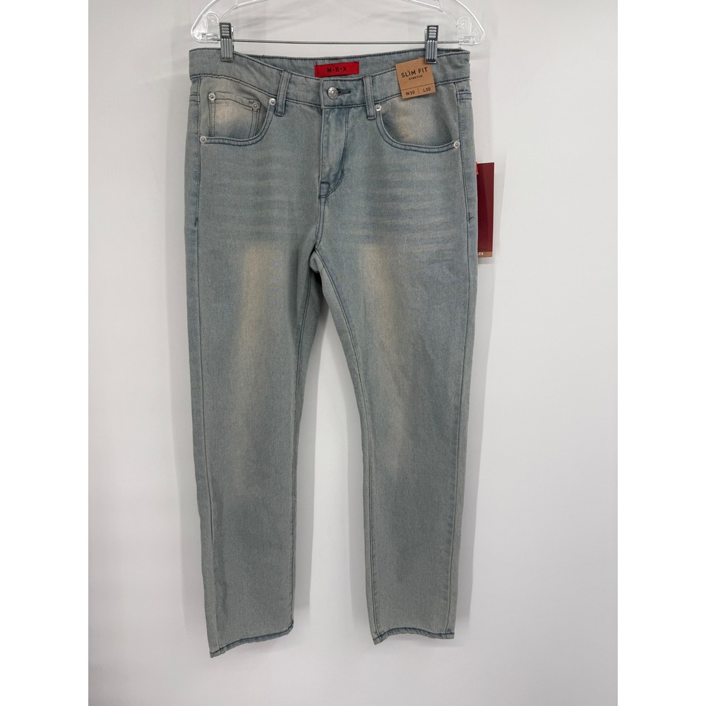 MBX Slim Fit Stretch‎ Light Wash Jeans Men's W30 L30 New with Tags